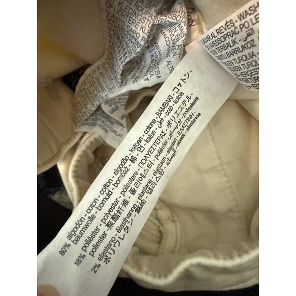 Zara Men’s front pocket cargo sweatpants joggers Ivory size small - Picture 7 of 8